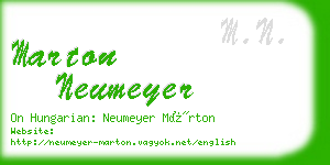 marton neumeyer business card